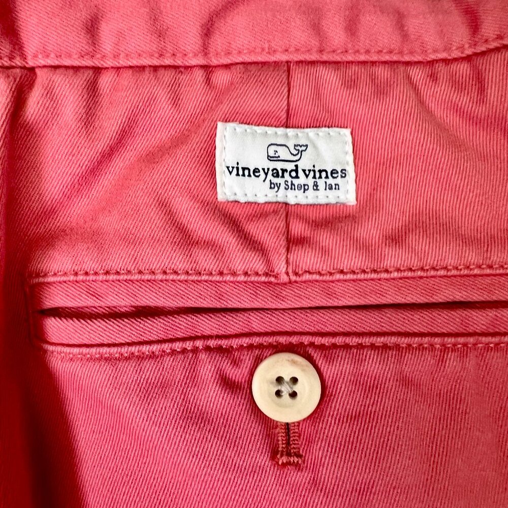 Vineyard Vines Mens 32 x 34 Jetty Red Club Pants Straight Leg Chino Flat Front - Picture 4 of 8